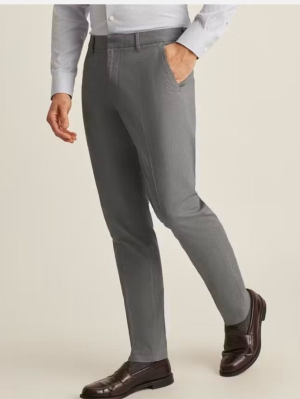 NWT Bonobos Weekday Warriors Non-iron Chino Pants 36x32 Slim Fit Steeple Gray
